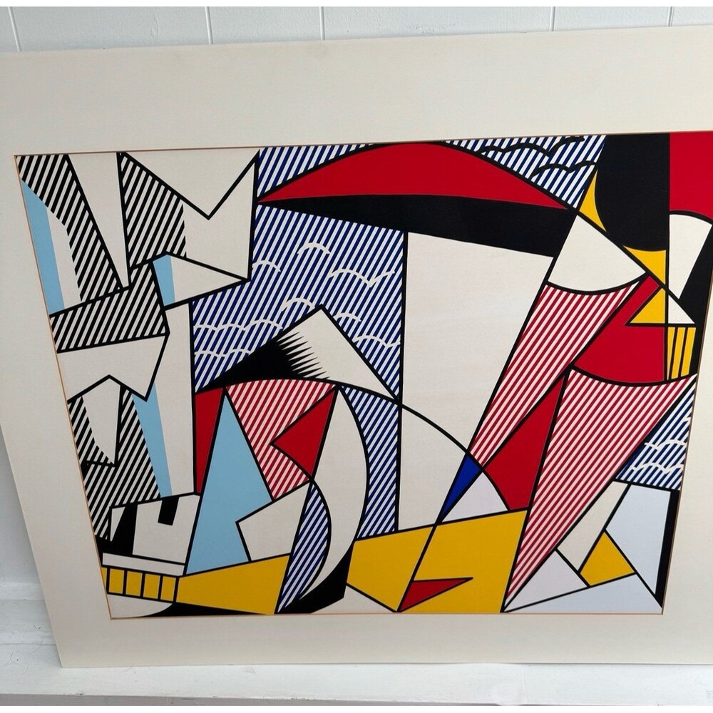Sailboats by Roy Lichtenstein Rare 1973 Leo Castelli Serigraph Art Print 25x29.5